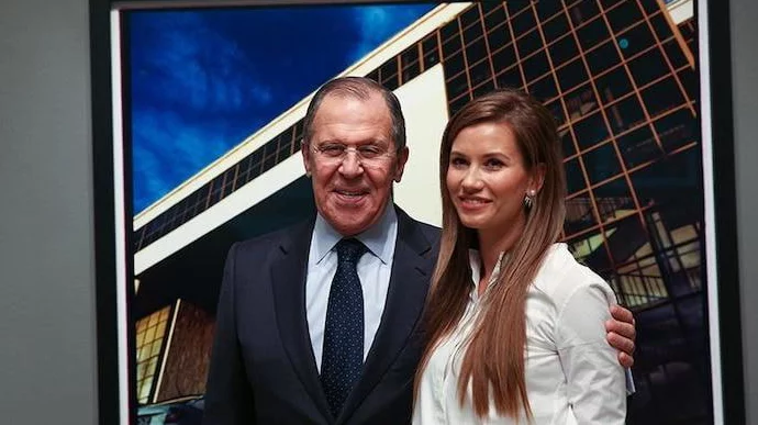 Сергей Лавров с дочерью. Фото: российские СМИ