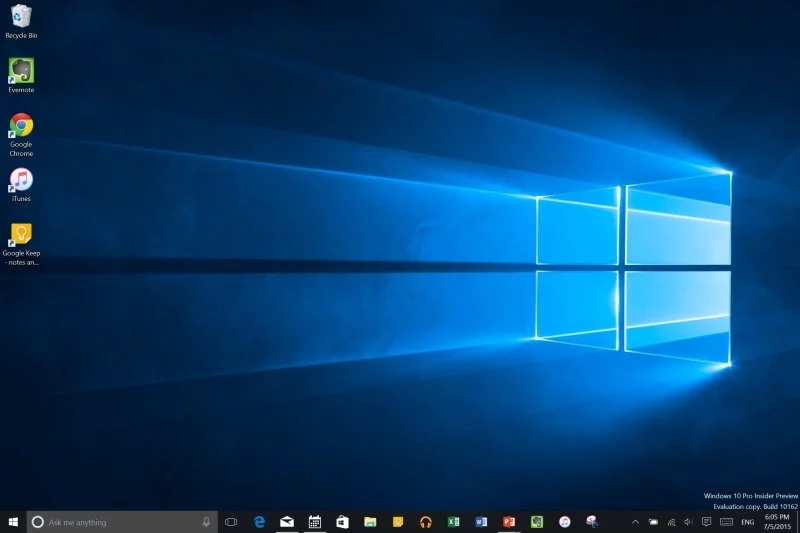 Рабочы стол Windows 10. Скрыншот: stuff.tv