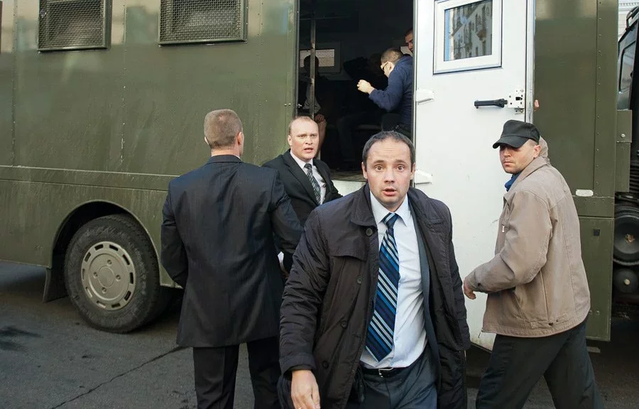 Hryščanka, tady jašče major, na razhonie maŭklivych pratestaŭ u Minsku ŭ 2011 hodzie. Fota: Anton Matolka