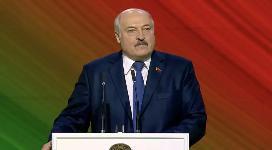Лукашэнка падчас выступу 17 верасня. Скрыншот з відэа
