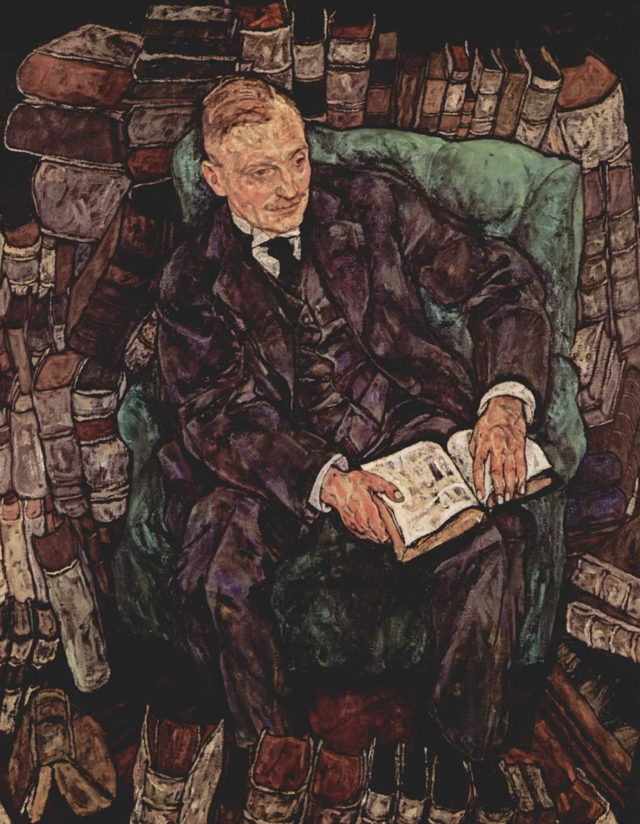 «Партрэт доктара Хуго Колера». Эган Шыле, 1918 г. Гэта карціна выстаўлена ў «Бельведэры»