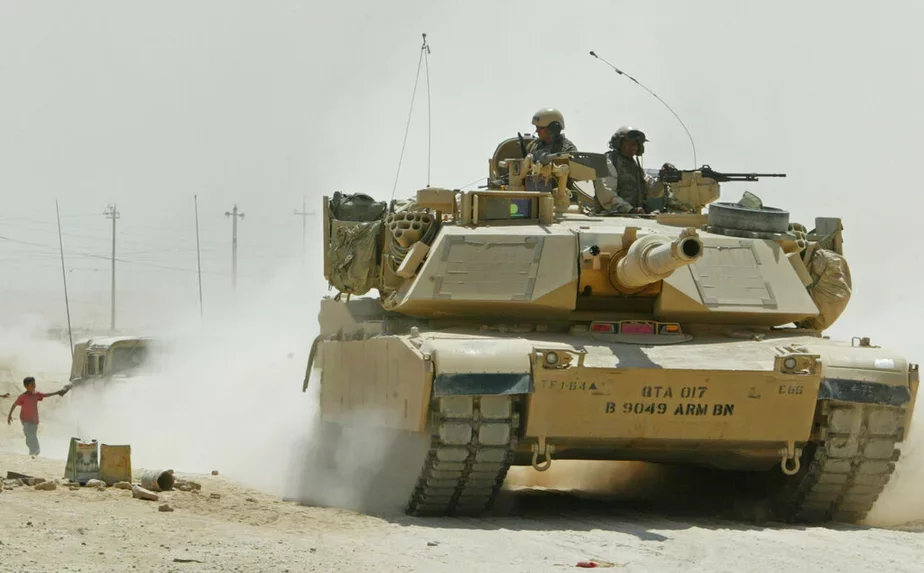 Tank «Abrams». Fota: AP Photo/Saurabh Das