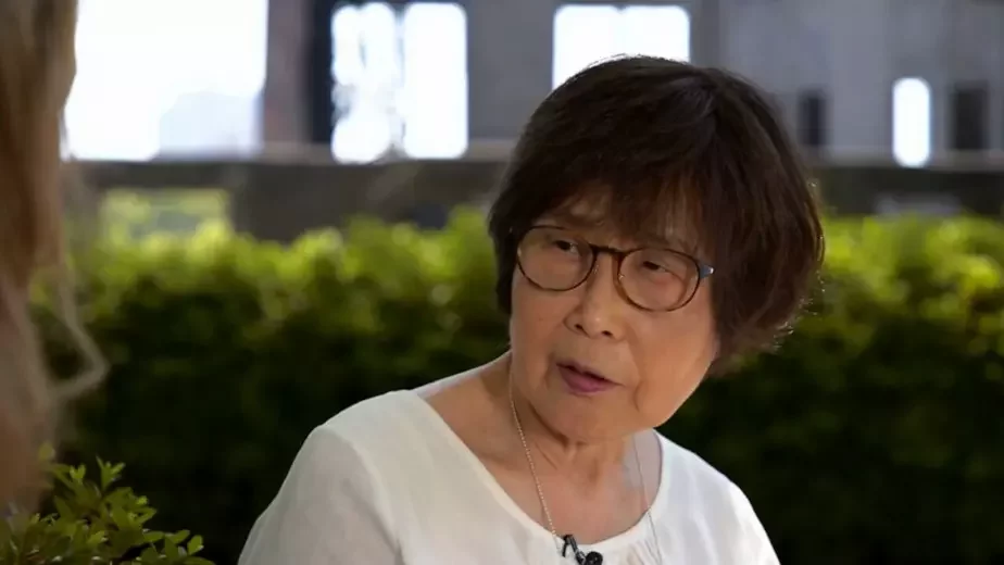Kiejka Ahura, 85-hadovaja žycharka Japonii, jakaja ŭ dziacinstvie acaleła pry jadziernym vybuchu ŭ Chirasimie. Fota: ABC News