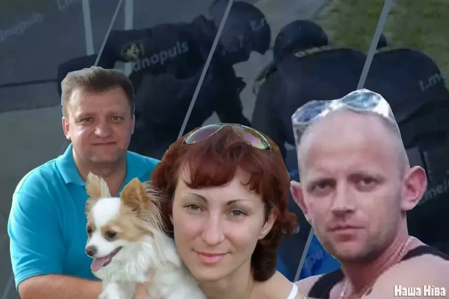 Na fota źleva naprava: Andrej Tarasievič, Aksana Šyrynha, Dzianis Syravatka. Fota: ich staronki va «UKantakcie»