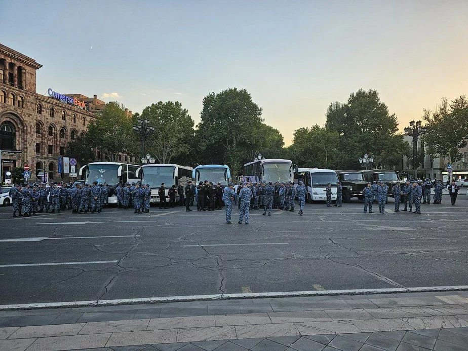 Плошча Рэспублікі ў Ерэване, 20 верасня. Фота: «Новости Армении и мира» / Telegram